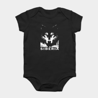 Siberian wolf Baby Bodysuit